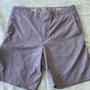 Callaway Gray Flat Front Shorts 34